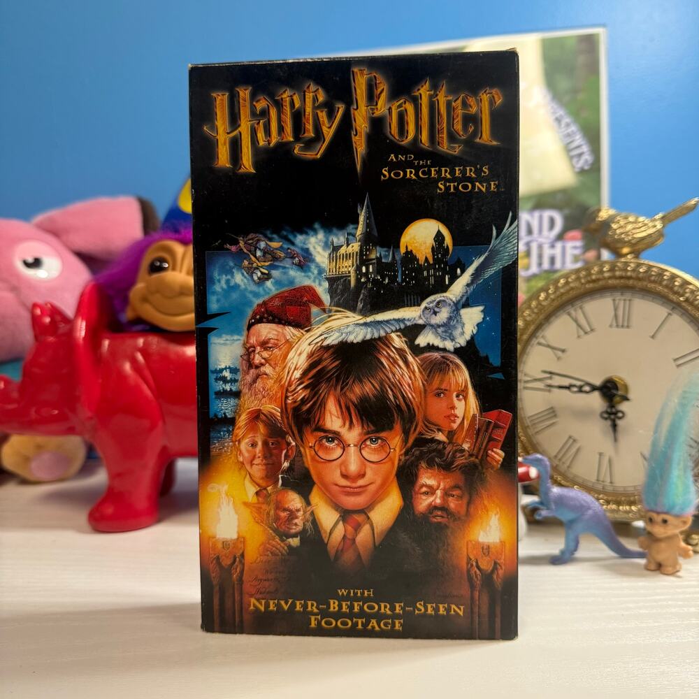 Harry Potter Sorcerer’s Stone VHS 2002 • Rare Sleeve • Tested & Working